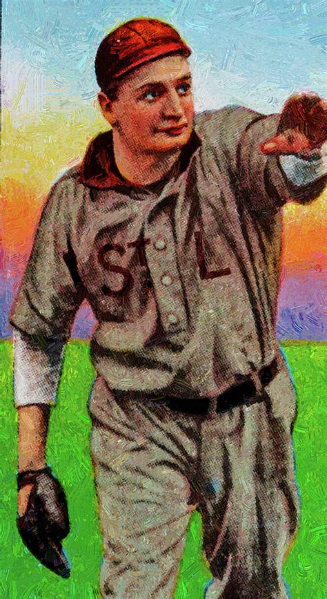 Sweet Caporal Rube Waddell Throwing Baseball Game Cards Oil Painting