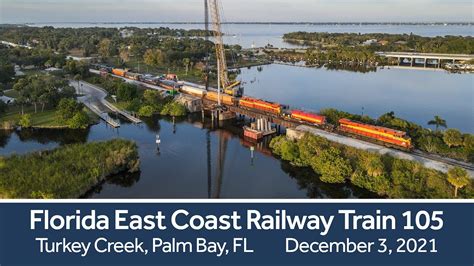 Florida East Coast Railway Train Across The Turkey Creek Bridge