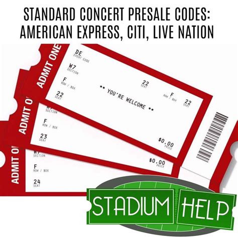 Presale Codes Ticketmaster Live Nation More Live Updates