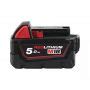 Milwaukee M18 B5 18v REDLITHIUM 5 0Ah Li Ion Battery Twin Pack Power