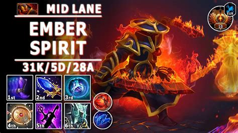 Ember Spirit Mid Lane 7 32d Pos 2 ES Play Dota 2 Immortal