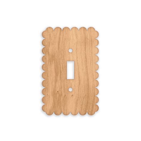 Personalized Light Switch Cover Scalloped Edge Glowforge Shop