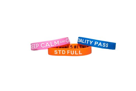 Silicone Wristband, 1 color logo - Sticky Swag