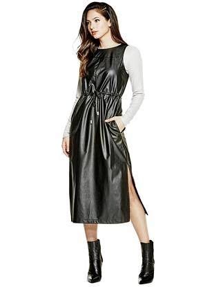levin faux leather column dress casual dresses  women column