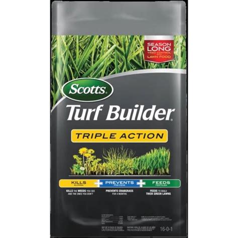 Scotts Si A Pound Turf Builder Triple Action Lawn Fertilizer At