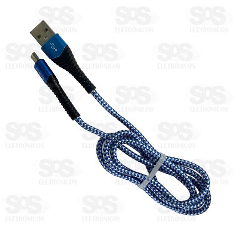 Cabo Nylon 3 4A Micro USB V8 1 Metro Inova CBO 20199