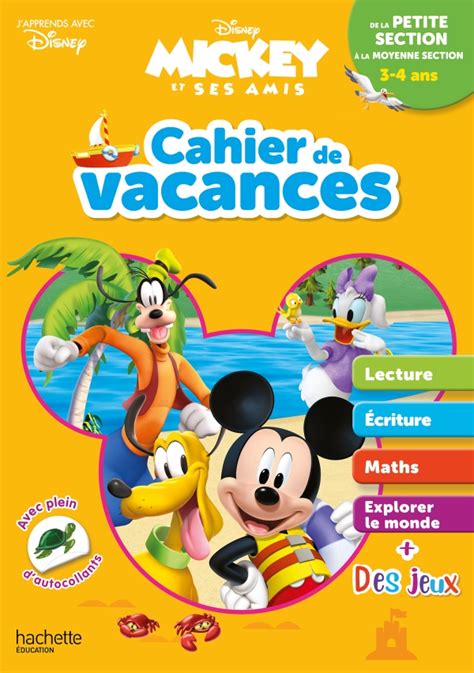 Disney Mickey Cahier De Vacances De La Petite Section La