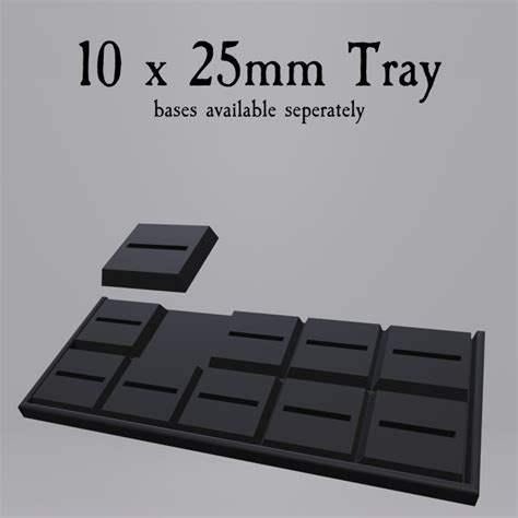 3d Printable Simple Movement Trays For 25mm Square Bases By Máté