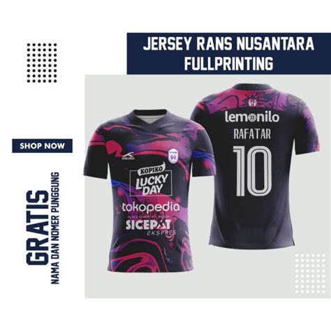 Jual Jersey RANS Nusantara Fullprinting Gratis Nama Dan Nomor Punggung