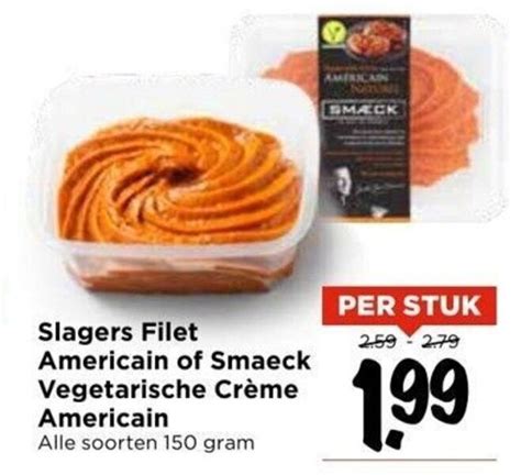 Slagers Filet Americain Of Smaeck Vegetarische Creme Americain G