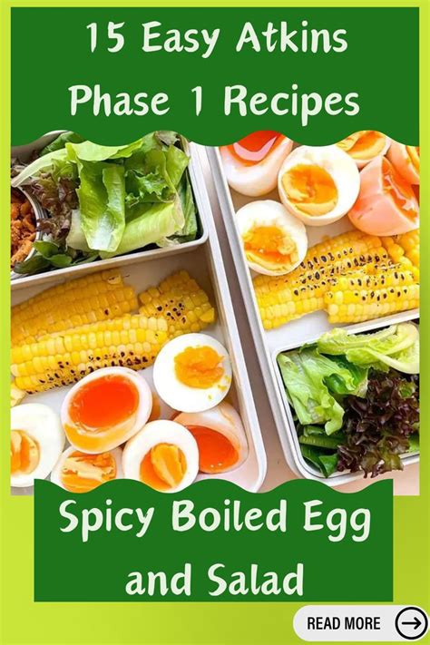 Atkins Recipes: Spicy Boiled Egg and Salad | Atkins recipes, Atkins diet recipes, Atkins diet ...