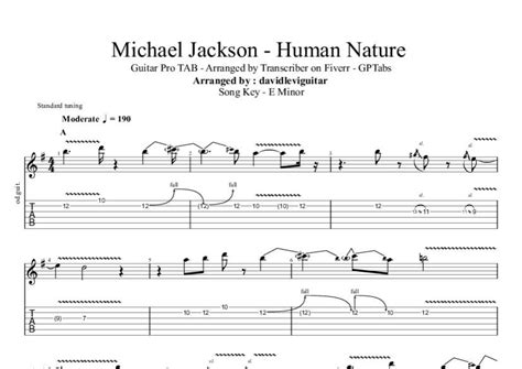 Michael Jackson Human Nature Guitar Cover Tab David Levi