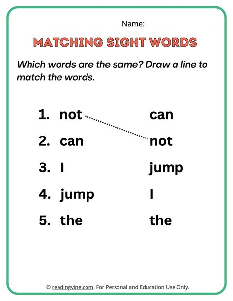 Preschool Sight Words