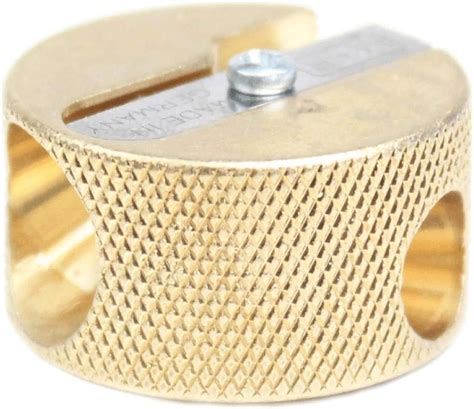 Mobius Ruppert Solid Brass Pencil Sharpener Circular Round Double