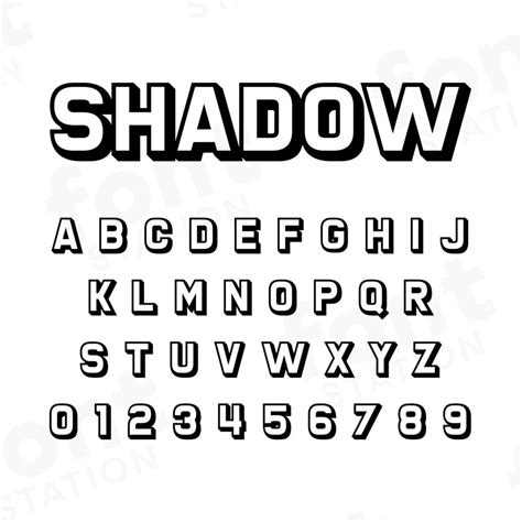 Shadow Font - Retro Font - Instant Download