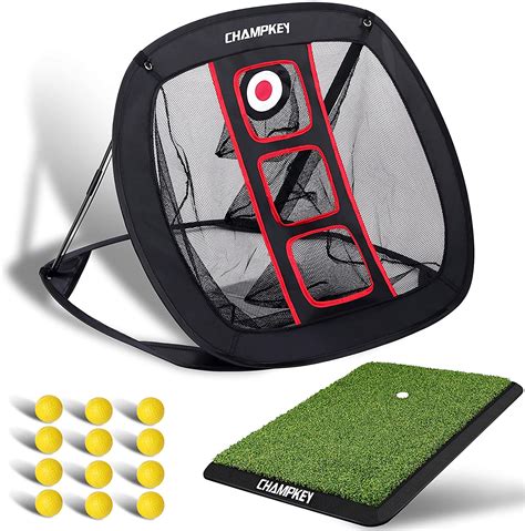 Champkey Pro Golf Chipping Net With Foam Balls Collapsible Golf