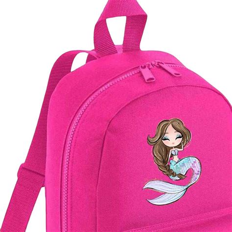 Personalised Brunette Mermaid Backpack So Sew Precious