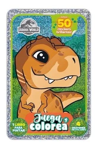 Set Juega Y Colorea Jurassic World Libro Stickers Crayones