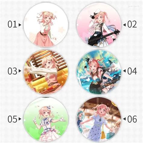 Hikawa Sayo Bangdream Anchor Anime Brooch Pins Personalized Anime Clothing Pin For Birthday T