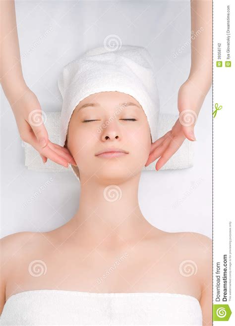 Woman At Spa Procedures Stock Photo Image Of Hand Closed