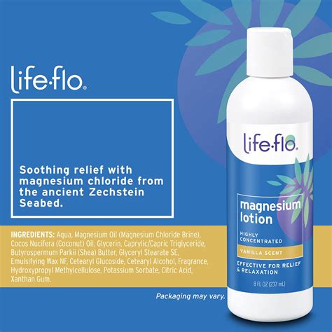 Life Flo Magnesium Lotion For Muscle Massage And Relaxation Official