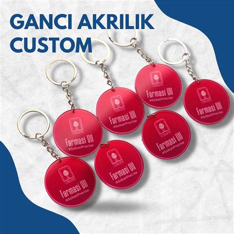 Jual Gantungan Kunci Akrilik Custom Cetak 2 Sisi Akrilik Print Awet