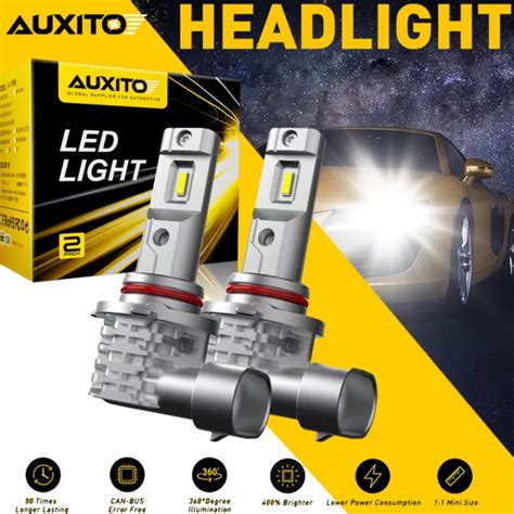 Pair K Hb Led Headlight Globes Bulbs Replace Kit Hi Low Beam