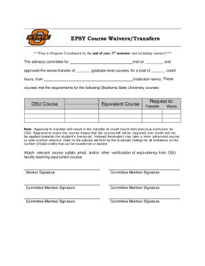 Fillable Online Education Okstate Graduate Student Handbook