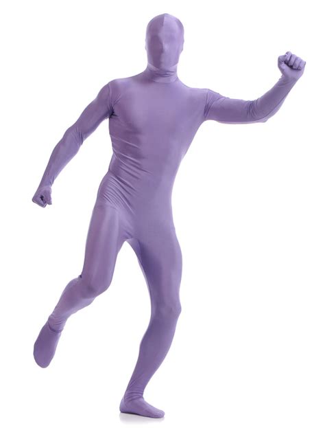 Purple Zentai Suit Adults Morph Suit Full Body Lycra Spandex Bodysuit For Men