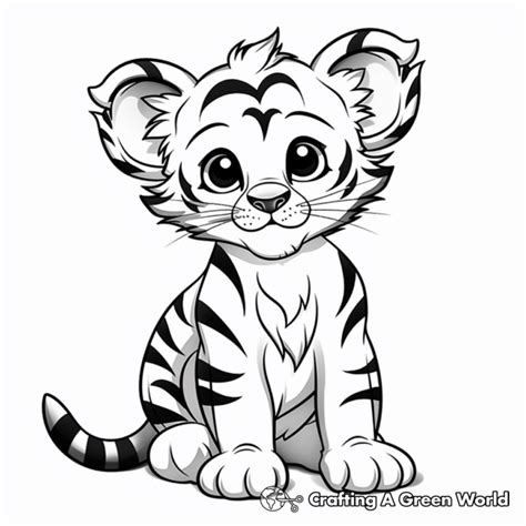 Tiger Cub Coloring Pages - Free & Printable!