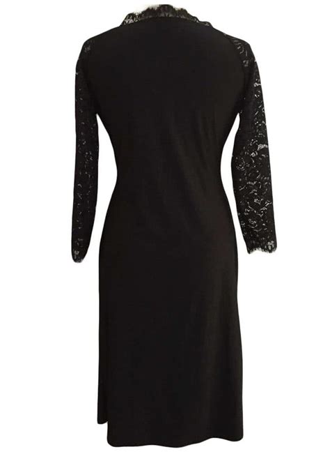 Black Xxl Plus Size Cocktail Dress With Lace Sleeves Chicuu