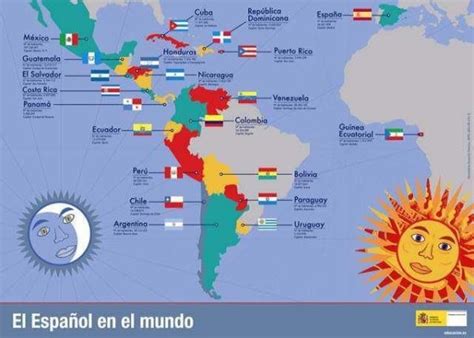 Pais Mais Desconhecido Do Mundo Onde O Idioma É Espanhol - Mapa del español en el mundo by patrice | Países que falam espanhol ...