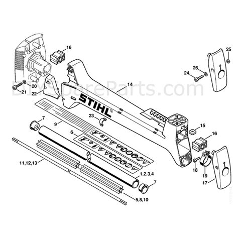 Stihl FS 480 Clearing Saw FS480KW Parts Diagram Drive Tube Assembly