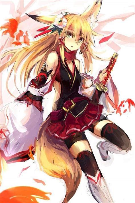 Kitsune sword fighter by WolfGirlSan on DeviantArt