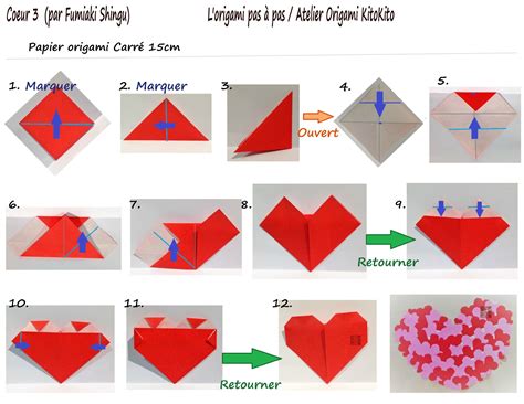 Origami Coeurs Inflating Hearts With Paper Easy Origami Tutorial