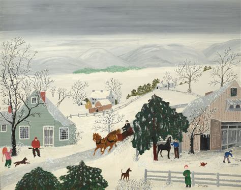 Grandma Moses | Winter Sports (1947) | Available for Sale | Artsy