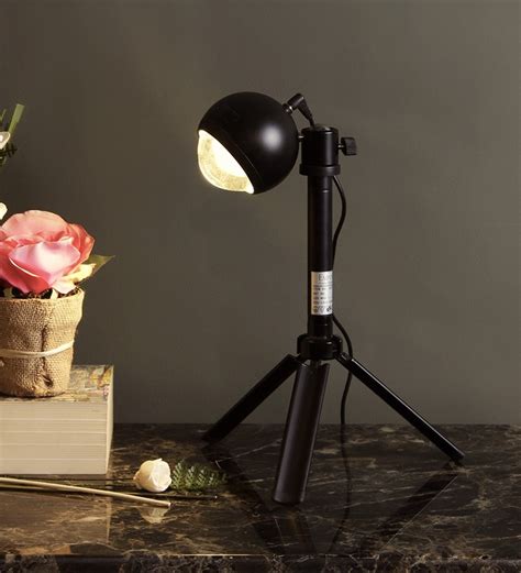 Buy Black Shade Study Lamp With Metal Base By Jainsons Emporio At