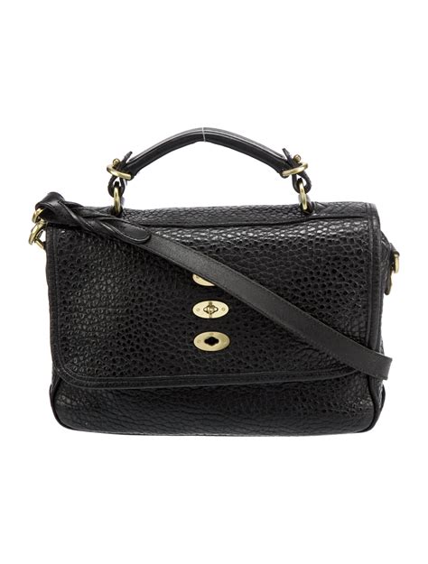 Mulberry Leather Handle Bag - Black Shoulder Bags, Handbags - MUL37198 ...