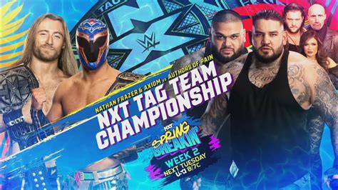 Nathan Frazer Axiom Vs AOP NXT Tag Team Championship Match NXT