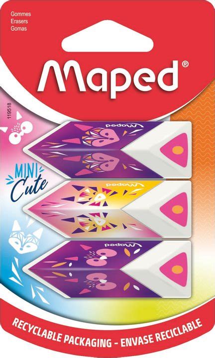 Maped Gumka Mini Cute Pyramid Szt Mix Kolor W Blister