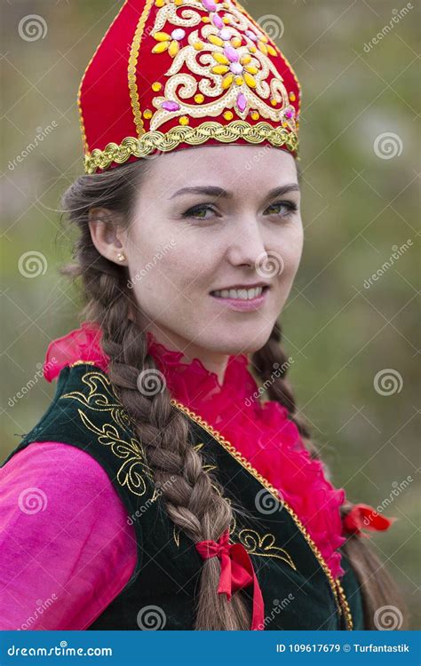 Kazakh Woman In National Costumes In Almaty Kazakhstan Editorial