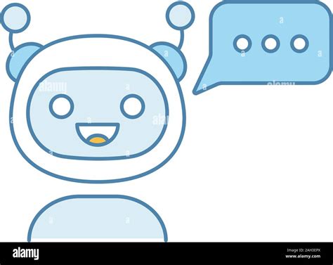 Chatbot With Three Dots In Speech Bubble Color Icon Modern Robot