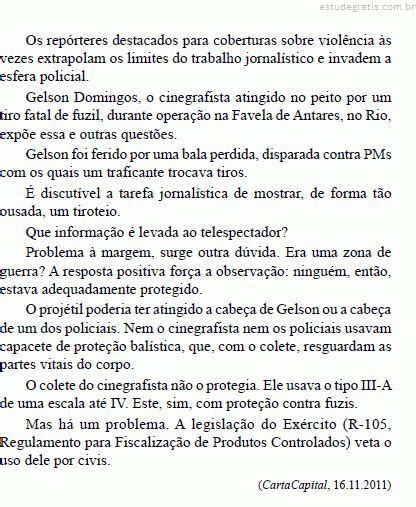 Questões sobre Interpretação de Texto da VUNESP