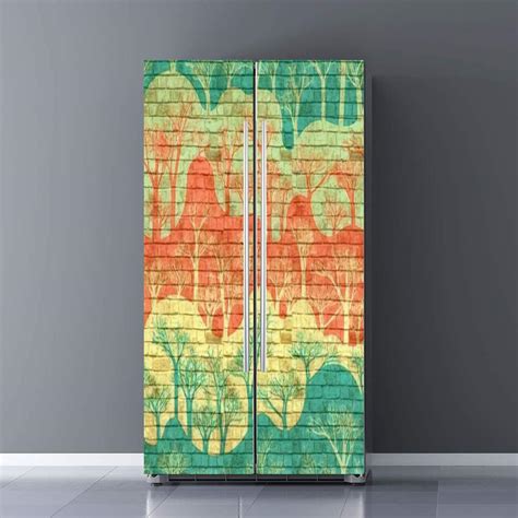 Amazon Self Adhesive Vinyl Refrigerator Wrap Set Pattern