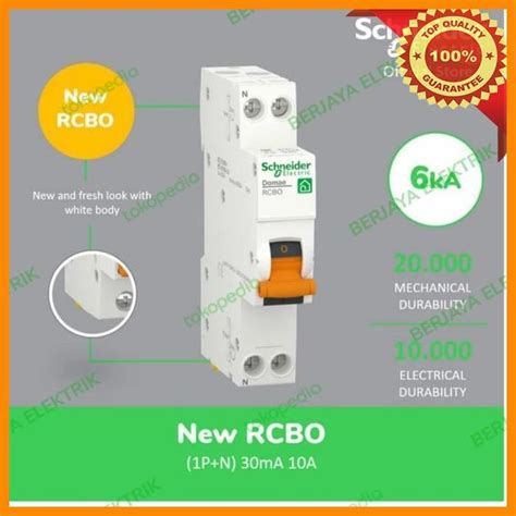 Jual Bjes New Rcbo Slim Domae 1p N 10a 30ma 6ka Elcb Mcb Domd01610