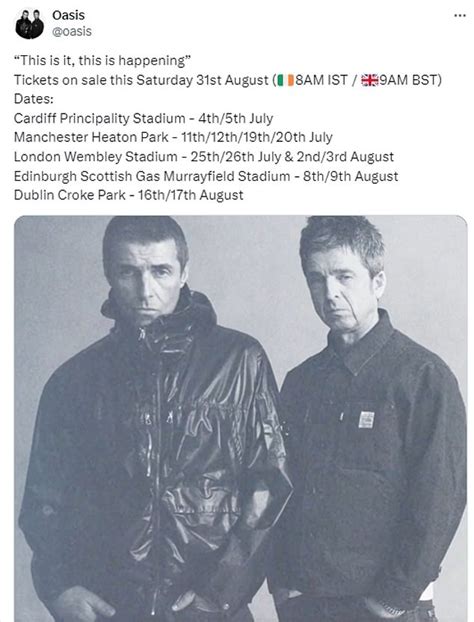 Oasis Website Crashes As Noel And Liam Gallagher Confirm Long Awaited