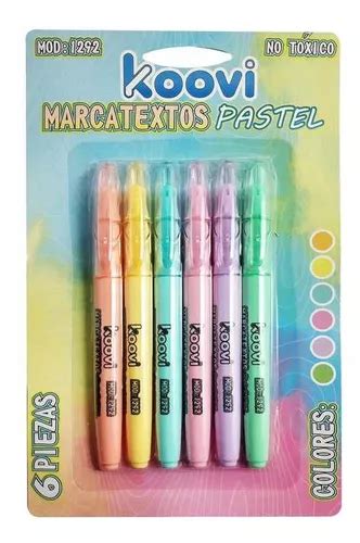 Marcatextos Pastel 6 Piezas Marca Koovi MercadoLibre