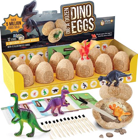 Dig A Dozen Dino Eggs Dig Kit Easter Egg Toys For Kids Archaeology