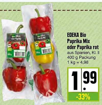 Edeka Bio Paprika Mix Oder Paprika Rot Angebot Bei Kupsch