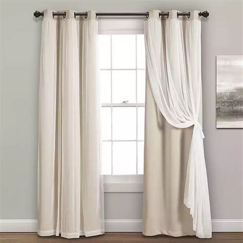 Wheat Curtain Panel Set With Overlay 95 In Kirklands Home